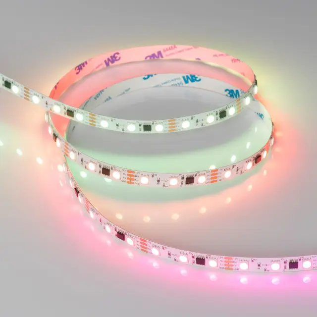 Светодиодная лента SPI-B60-10mm 12V RGB-PX3-BPT (12 W/m, IP20, 5060, 5m), ракурс 3