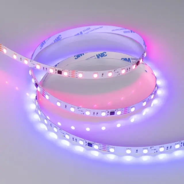 Светодиодная лента SPI-B60-10mm 24V RGB-PX6-BPT (12 W/m, IP20, 5060, 5m), ракурс 3