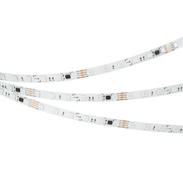 Светодиодная лента SPI-B60-10mm 24V RGB-PX6-BPT (12 W/m, IP20, 5060, 5m), ракурс 5