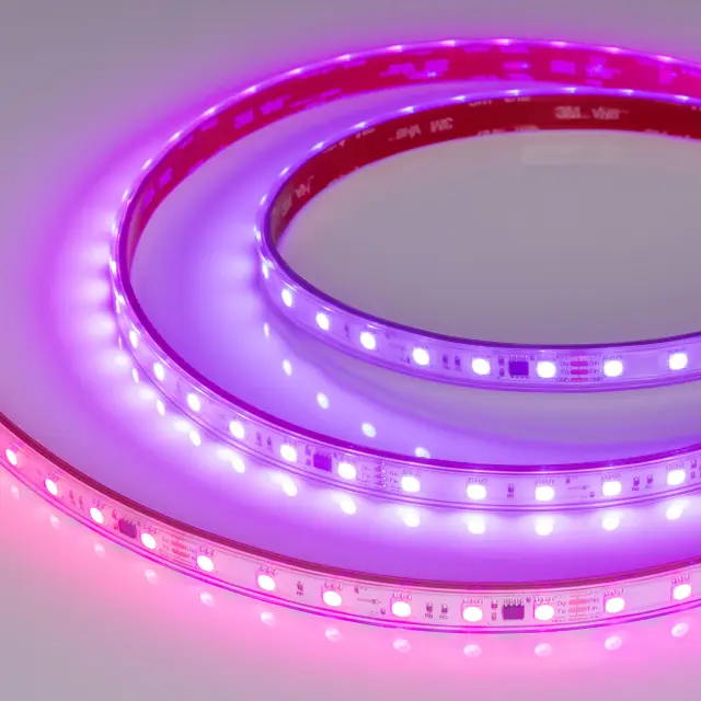 Светодиодная лента герметичная SPI-PS-B60-12mm 24V RGB-PX6-BPT (12 W/m, IP67, 5060, 5m)