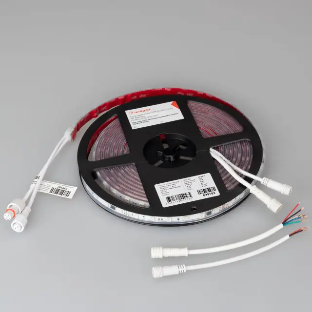 Светодиодная лента герметичная DMX-PS-B60-12mm 24V RGB-PX6 (14 W/m, IP67, 5060, 5m), ракурс 5