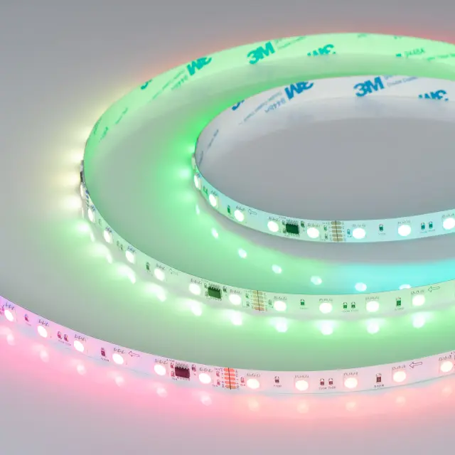Светодиодная лента DMX-B60-10mm 24V RGB-PX6 (14 W/m, IP20, 5m)