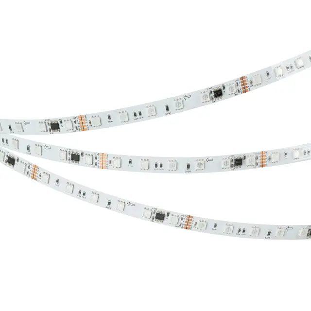 Светодиодная лента DMX-B60-10mm 24V RGB-PX6 (14 W/m, IP20, 5060, 5m), ракурс 5