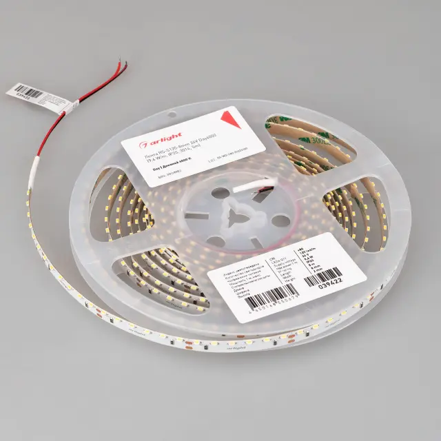 Светодиодная лента RS-S120-8mm 24V Day4000 (9.6 W/m, IP20, 3014, 5m), ракурс 3