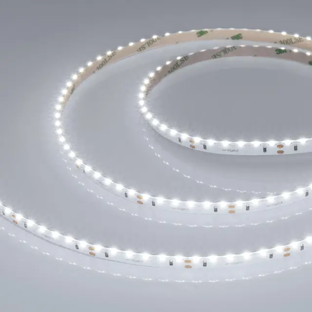 Светодиодная лента RS-S120-8mm 24V White6000 (9.6 W/m, IP20, 3014, 5m), ракурс 2
