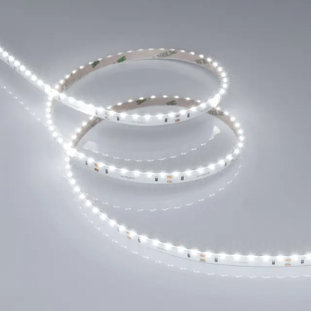 Светодиодная лента RS-S120-8mm 24V White6000 (9.6 W/m, IP20, 3014, 5m), ракурс 5