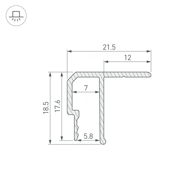 Профиль STRETCH-CEIL-TECH-2500, ракурс 2