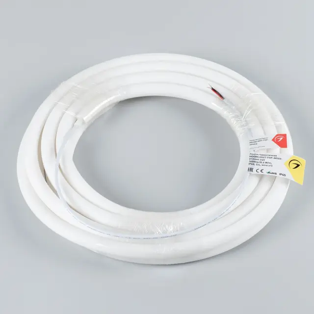 Гибкий неон MOONLIGHT-TOP-M560-D13mm 24V Warm2700 360deg (8.6 W/m, IP65, 5m, wire x1), ракурс 2