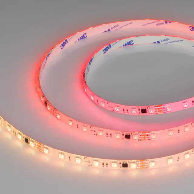 Светодиодная лента герметичная SPI-SE-B60-10mm 24V RGB-PX6-BPT (12 W/m, IP65, 5060, 5m)