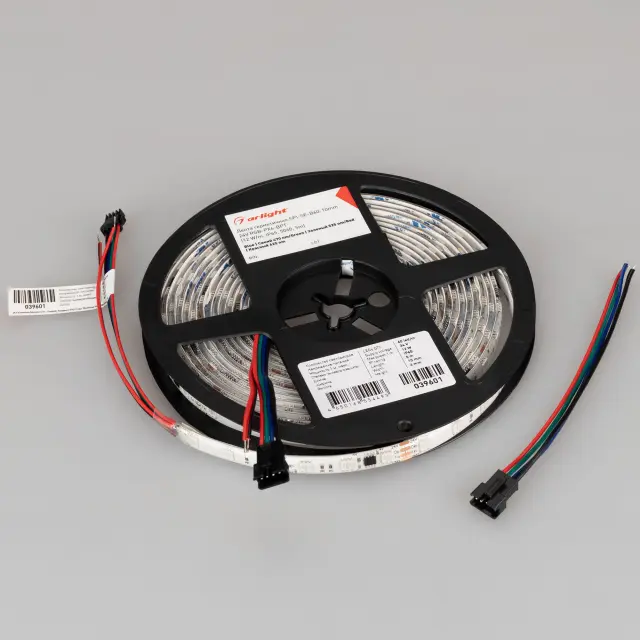 Светодиодная лента герметичная SPI-SE-B60-10mm 24V RGB-PX6-BPT (12 W/m, IP65, 5060, 5m), ракурс 4