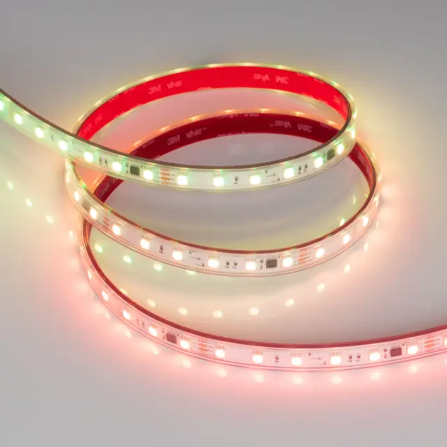 Светодиодная лента герметичная SPI-PFS-B60-12mm 24V RGB-PX6-BPT (12 W/m, IP68, 5060, 5m), ракурс 4