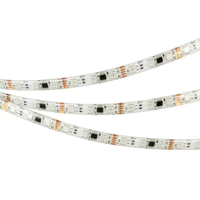 Светодиодная лента герметичная DMX-SE-B60-10mm 12V RGB-PX3 (14 W/m, IP65, 5060, 5m), ракурс 4