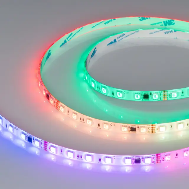 Светодиодная лента герметичная DMX-SE-B60-10mm 24V RGB-PX6 (14 W/m, IP65, 5m)
