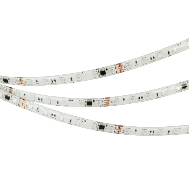 Светодиодная лента герметичная DMX-SE-B60-10mm 24V RGB-PX6 (14 W/m, IP65, 5060, 5m), ракурс 5