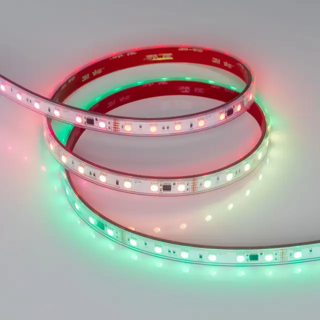 Светодиодная лента герметичная DMX-PFS-B60-12mm 24V RGB-PX6 (14 W/m, IP68, 5060, 5m), ракурс 2