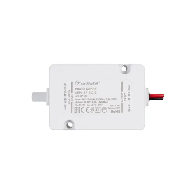 Блок питания ARPV-SP-24012 (24V, 0.5A, 12W), ракурс 3