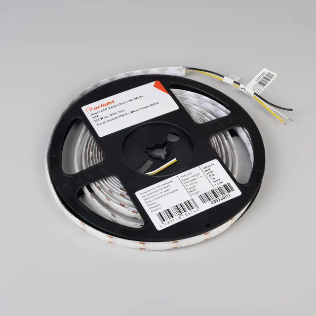 Светодиодная лента CSP-X640-10mm 24V White-MIX (23 W/m, IP20, 5m), ракурс 3