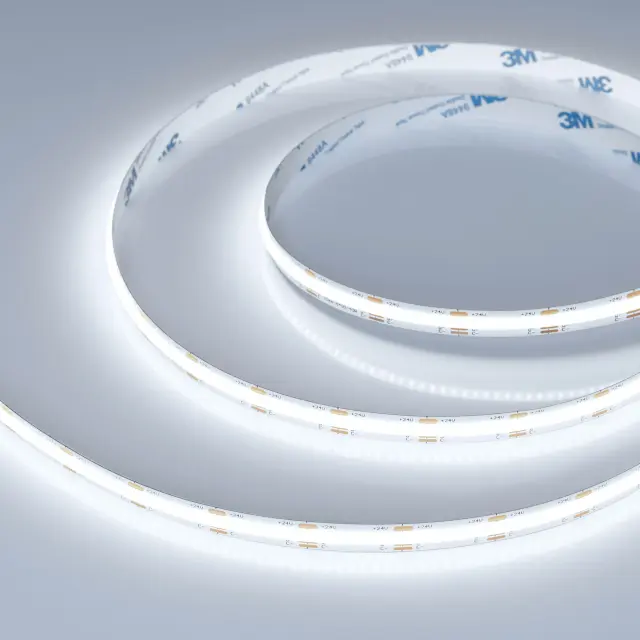 Светодиодная лента COB-X640-10mm 24V White-MIX (23 W/m, IP20, CSP, 5m), ракурс 4