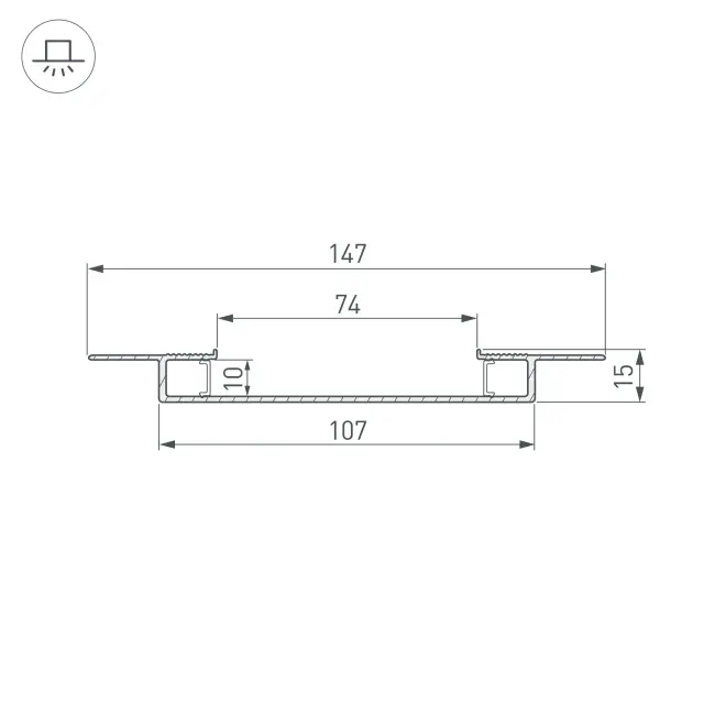 Профиль FANTOM-W75-DUAL-2000 WHITE, ракурс 4