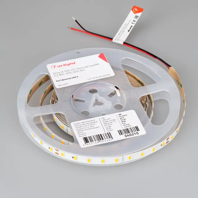 Светодиодная лента ULTRA-C72-10mm 24V Day4000 (7.2 W/m, IP20, 5630, 5m), ракурс 4