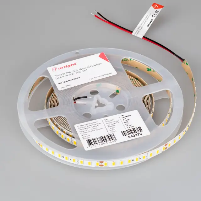 Светодиодная лента ULTRA-C126-10mm 24V Day4000 (14.4 W/m, IP20, 5630, 5m), ракурс 2