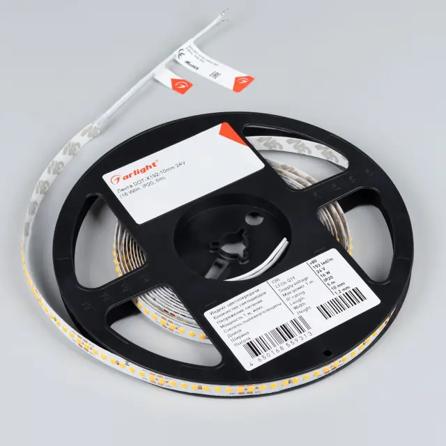 Светодиодная лента DOT-X192-10mm 24V Day4000 (16 W/m, IP20, 5m), ракурс 3