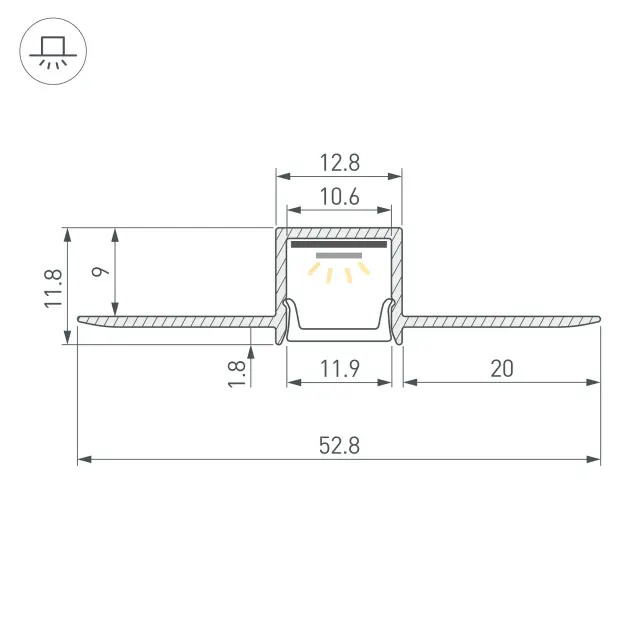 Профиль FANTOM-W12-2000 ANOD, ракурс 3