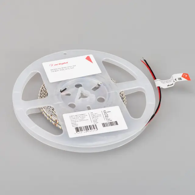 Светодиодная лента MICROLED-M182-4mm 24V Warm3500 (10 W/m, IP20, 2216, 5m), ракурс 3