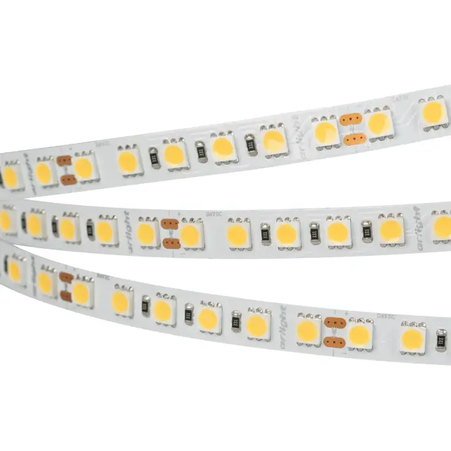 Светодиодная лента RT-B96-10mm 24V Day5000 (23 W/m, IP20, 5060, 5m), ракурс 2