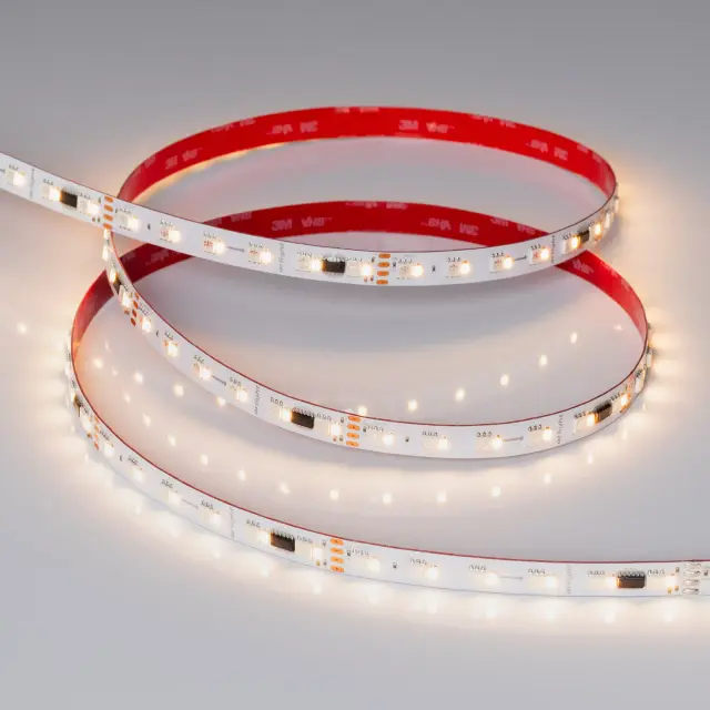 Светодиодная лента SPI-BA120-12mm 24V RGBW-Warm-PX6-BPT (16 W/m, IP20, 5060/2835, 5m), ракурс 2