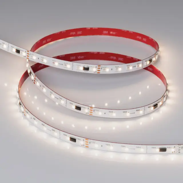 Светодиодная лента SPI-BA120-12mm 24V RGBW-Day-PX6-BPT (16 W/m, IP20, 5060/2835, 5m), ракурс 4