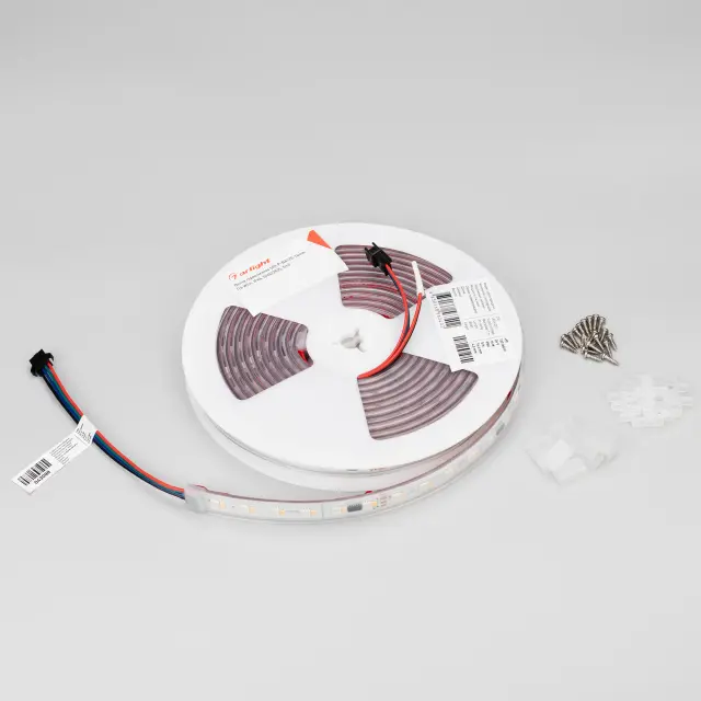 Светодиодная лента герметичная SPI-P-BA120-14mm 24V RGBW-Day-PX6-BPT (16 W/m, IP66, 5060/2835, 5m), ракурс 2
