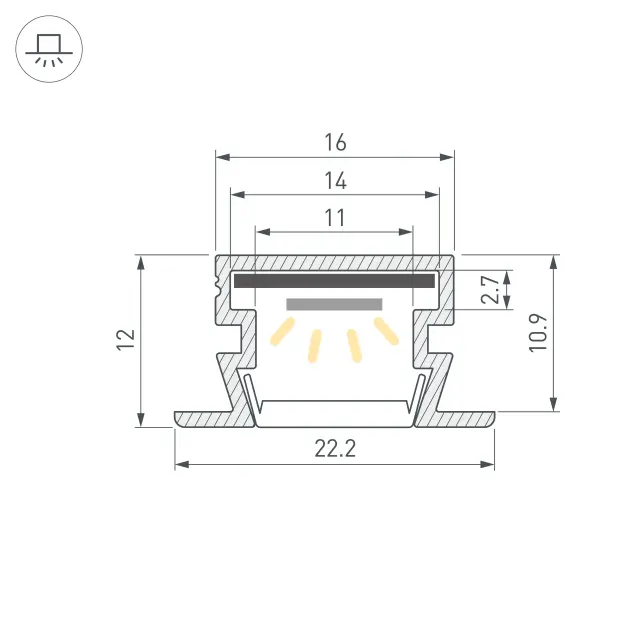 Профиль PDS-FS-3000 ANOD BLACK, ракурс 3