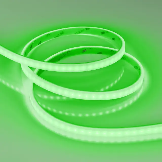 Светодиодная лента герметичная RTW-PSW-A120-10mm 24V Green (9.6 W/m, IP67, 2835, 5m), ракурс 3