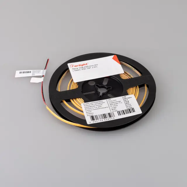 Светодиодная лента COB-X420-4mm 24V Warm3000 (10 W/m, IP20, CSP, 5m), ракурс 3