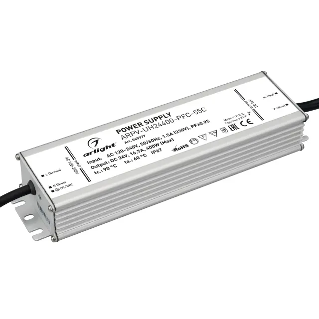Блок питания ARPV-UH24400-PFC-55C (24V, 16.7A, 400W)
