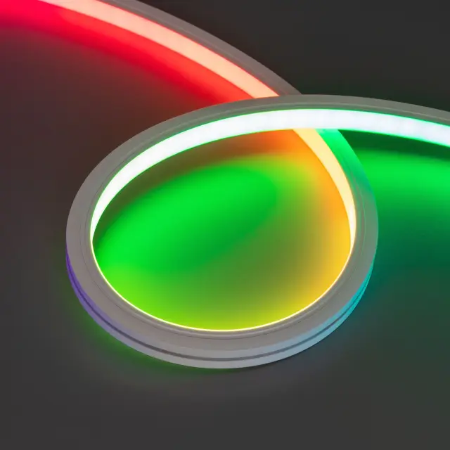 Гибкий неон SPI MOONLIGHT-TOP-B84-13x12mm 24V RGB-PX7 (18 W/m, IP67, 5m, wire x2)