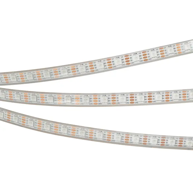 Светодиодная лента герметичная SPI-P-B60-12mm 5V RGB-PX1-BPT (12 W/m, IP66, 5060, 5m), ракурс 3