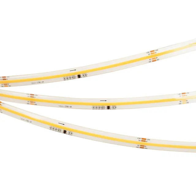 Светодиодная лента герметичная SPI-COB-SE-X378-12mm 24V Day4000-PX63-BPT (7 W/m, IP65, 5m), ракурс 3