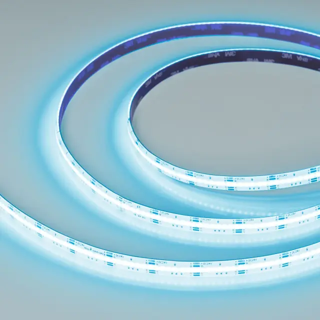 Светодиодная лента герметичная COB-SE-X840-10mm 24V RGB (16 W/m, IP65, CSP, 5m), ракурс 2