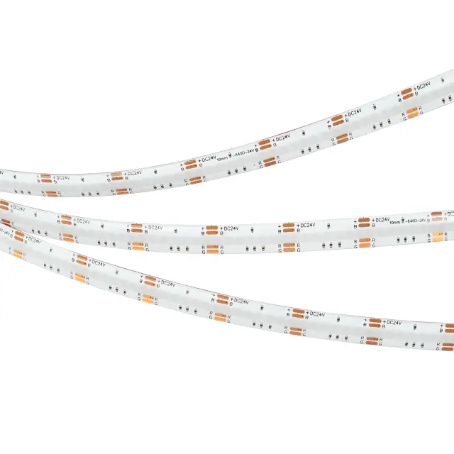 Светодиодная лента герметичная COB-SE-X840-10mm 24V RGB (16 W/m, IP65, CSP, 5m), ракурс 5