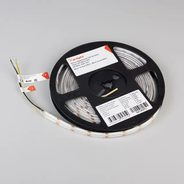 Светодиодная лента герметичная CSP-SE-X640-10mm 24V White-MIX (23 W/m, IP65, 5m), ракурс 4