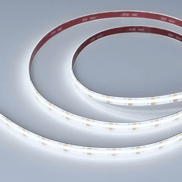 Светодиодная лента герметичная COB-SE-X640-10mm 24V White-MIX (23 W/m, IP65, CSP, 5m), ракурс 2