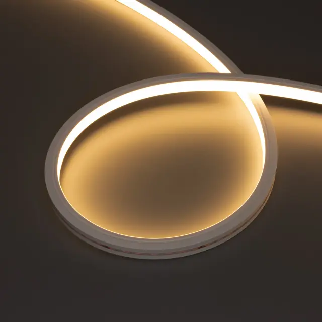 Гибкий неон MOONLIGHT-TOP-GM192-13x12mm 24V RGBW-Warm (14.4 W/m, IP67, 5m, wire x2), ракурс 3