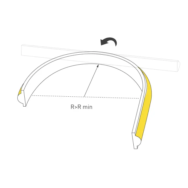 Гибкий неон MOONLIGHT-TOP-X544-10x5mm 24V Day4300 (10 W/m, IP65, 5m, wire x1), ракурс 5