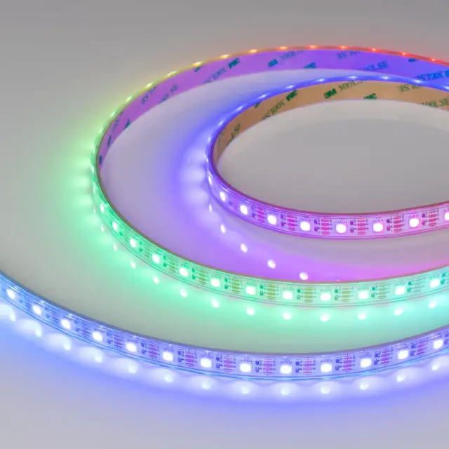Светодиодная лента герметичная SPI-P-B60-12mm 12V RGB-PX1-BPT (8 W/m, IP66, 5060, 5m)