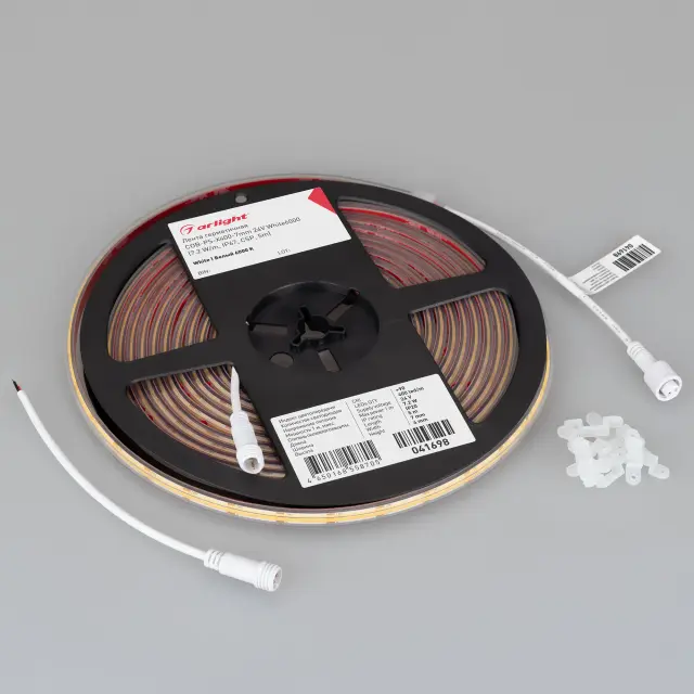 Светодиодная лента герметичная COB-PS-X400-7mm 24V White6000 (7.2 W/m, IP67, CSP, 5m), ракурс 3