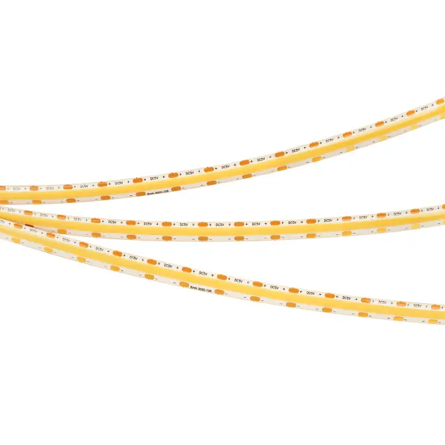 Светодиодная лента герметичная COB-SE-X360-8mm 5V Warm3000 (5 W/m, IP65, 5m), ракурс 2