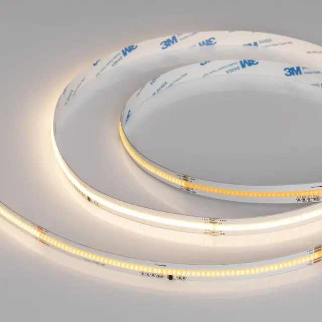 Светодиодная лента SPI-COB-X378-12mm 24V Warm3000-PX63-BPT (7 W/m, IP20, 5m)