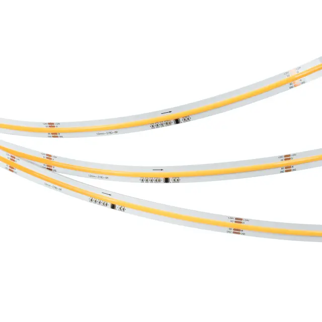 Светодиодная лента SPI-COB-X378-12mm 24V Warm3000-PX63-BPT (7 W/m, IP20, 5m), ракурс 2